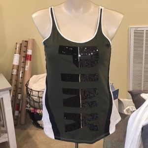 Pink tank size Large NWT Sequin